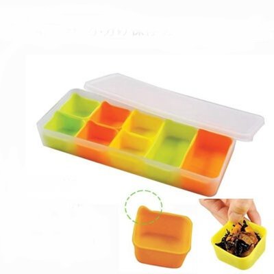【BC小舖】日本 ARNEST 矽膠小格保鮮盒/小菜分裝保存盒 可單獨微波/冷凍/副食品/便當