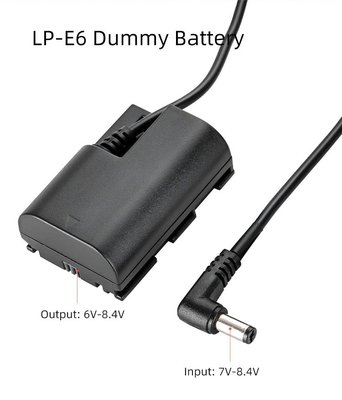 勁碼 Kingma Canon LP-E6 假電池･DR-E6 dummy battery 公司貨 (可接電池轉接板)