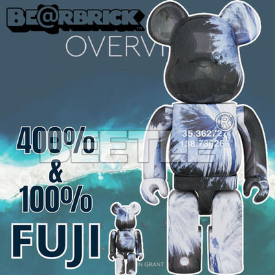 BEETLE BE@RBRICK FUJI OVERVIEW 衛星圖 日本 富士山 庫柏力克熊 100 400%