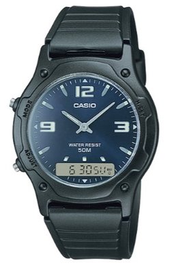 【萬錶行】CASIO 簡約經典雙顯腕錶 AW-49HE-2A