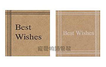 【寵愛物語包裝】日本進口 精緻 牛皮色 Best Wishes 禮品 包裝 喜帖 回禮 貼紙 72入 日本製