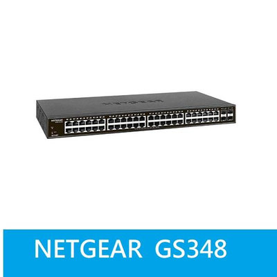【公司貨附發票/免運】Netgear GS348 48埠 1000M GIGA 高速交換式集線器