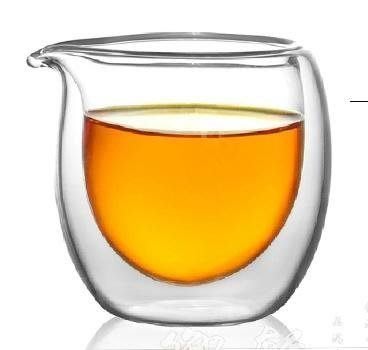 【熱賣精選】耐熱雙層玻璃公道杯茶海 分茶器 玻璃公道杯  3個價