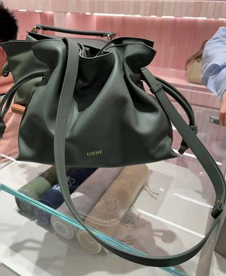 美國正品 Loewe 2024新款 福袋 Flamenco束口抽繩包單肩斜挎包*附購證
