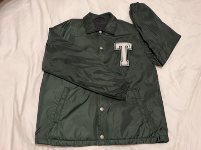 『寬寬二手』TRUSSARDI 教練外套 防風外套 內裡鋪棉 風衣 綠色