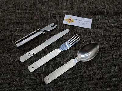 現貨公發原品俄羅斯戶外陸式野戰餐具不銹鋼便攜多功能組合刀叉勺套裝