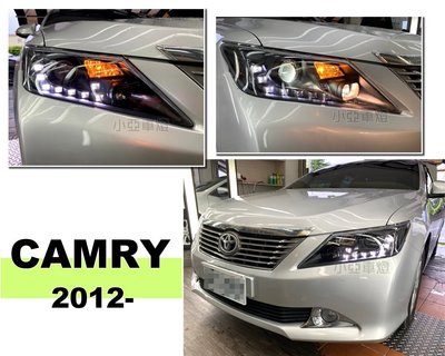 小亞車燈＊實車 最優惠 全新 CAMRY 7代 2012 12 13 14 年 黑框 U型 LED R8 魚眼大燈