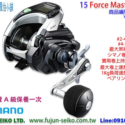 羅伯小舖】Shimano 15`Force Master 800 附贈免費A級保養乙次| Yahoo