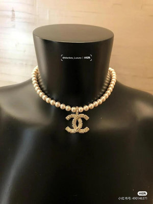 【現貨】Chanel香奈兒22k珍珠項鍊雙c logo珍珠項