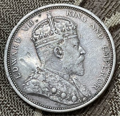 1903年 英屬海峽殖民地 愛德華七世國王 壹圓銀幣