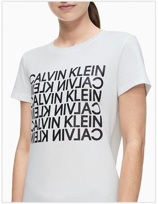 【美麗小舖】全新真品 Calvin Klein CK 白色 女裝 T恤 短袖 短T-Shirt 圓領~C19504