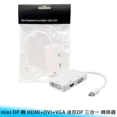 【台南/面交】mini Displayport 轉 HDMI+DVI+VGA 三合一 投影/高清 轉換器/轉接器