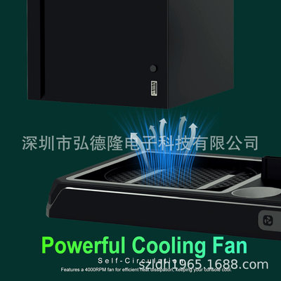 HONCAM 適用XBOX Series X/S主機座充 散熱底座 帶支架RGB氛圍燈