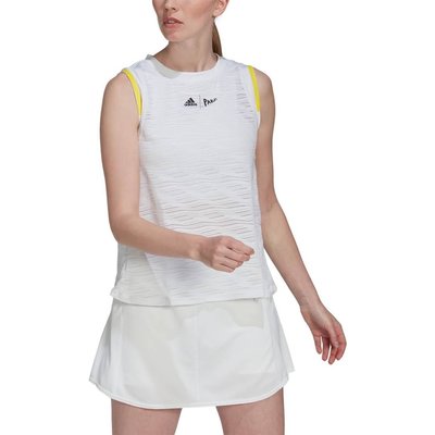 【adidas 愛迪達】TENNIS LONDON MATCH TANK TOP女款專業運動 網球 背心 白色 HF6325 尺寸:XS~XL
