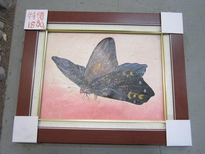 『府城畫廊-手繪油畫』蝴蝶畫－裝飾掛畫－42x52－(含框價，可換框)－有實體店面－請查看關於我聯繫－P159