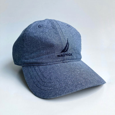 美國百分百【全新真品】Nautica 帽子 配件 老帽 帆船牌 棒球帽 男帽 遮陽帽 鴨舌帽 LOGO 牛仔藍 AD95