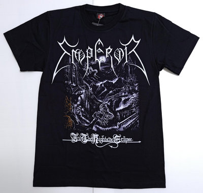 【Mr.17】幽冥大帝樂團 Emperor 黑金屬 進口圓筒搖滾短袖T恤 (H205)