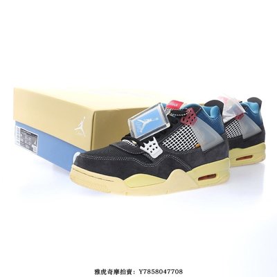 Nike Air Jordan 4 Retro SP·AJ4“騎士黑藍紅黃”百搭耐磨運動籃球鞋 DC9533-001 男鞋