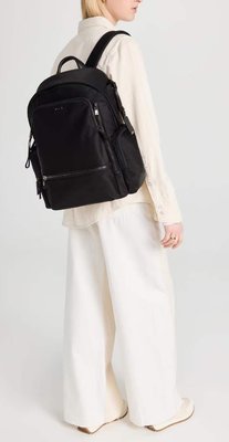 ╭☆包媽子店☆Tumi Celina Backpack 196600新款 防水布配皮大號雙肩背包~可插拉桿箱~