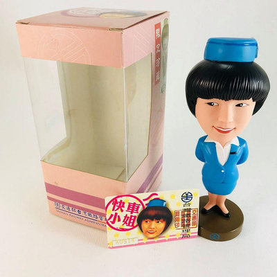 2005年 台灣鐵路管理局 台鐵快車小姐 搖頭娃娃 限量公仔 (藍)