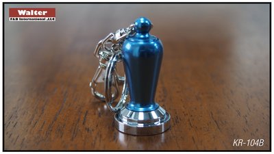 【豆哥】Walter KR-104 迷你填壓器鑰匙圈、壓粉器造型鑰匙圈、高質感小物、Tamper keyring、藍色