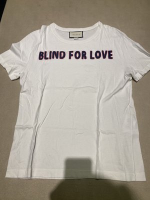 Gucci 米色 T-shirt 短袖T恤 英文字母 Blind for love