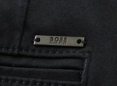 HUGO BOSS 黑色 彈性材質 休閒長褲 (W32) #4089 (一元起標 無底價)