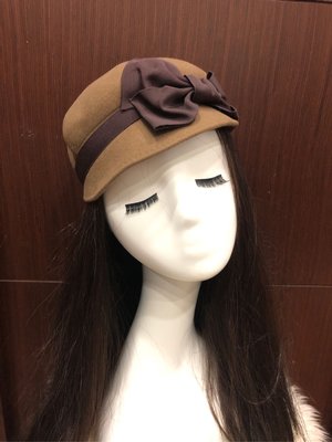 9新日本名牌CA4LA 稀有棕色絲帶羊毛帽 意大利製