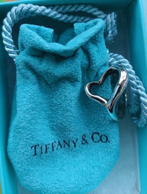 Tiffany 蒂芬尼 經典  純銀戒指   【Open Heart】 【附原盒、防塵套】A1
