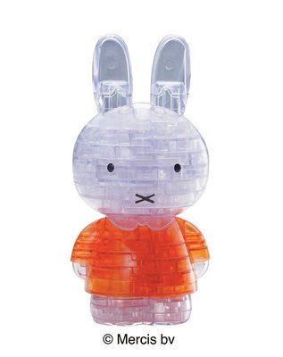 CP3-020 絕版64片3D立體塑膠透明水晶日本進口拼圖 米菲兔 Miffy