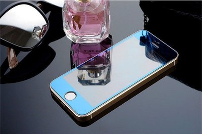 【前後組合價】Iphone5 Iphone5S Iphone 5S 9H 鏡子彩鋼 鋼化玻璃貼 螢幕玻璃保護貼 貼膜