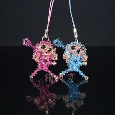 採用施華洛世奇元素~水晶串珠~造型飾品~pinky(粉)+(藍)