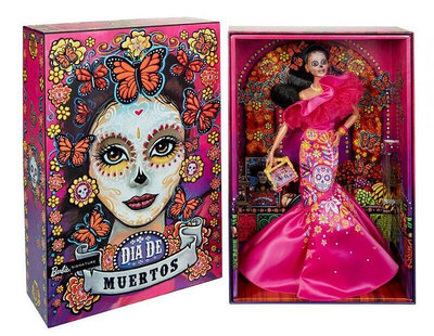 Ken &amp; Barbie #HJT14 _ 收藏型系列芭比娃娃 _ 2023 墨西哥亡靈節芭比 - 芭比