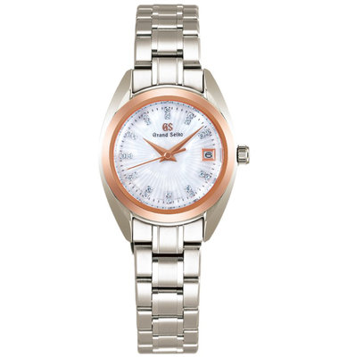 預購 GRAND SEIKO GS STGF316 精工錶 石英錶 藍寶石鏡面 26mm 玫瑰金 鑽石面盤 鈦金屬錶帶