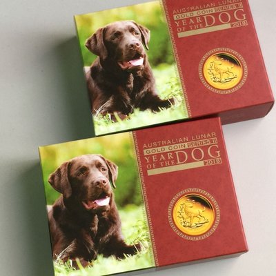 【小麥的店】♥現貨♥澳洲 The Perth Mint 珀斯鑄幣廠2018年狗年生肖金幣 1/10 oz