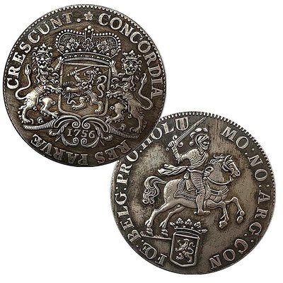特價！1756捷克共和國躍馬騎士勇士仿古銅舊銀紀念章 收藏工藝42mm硬幣