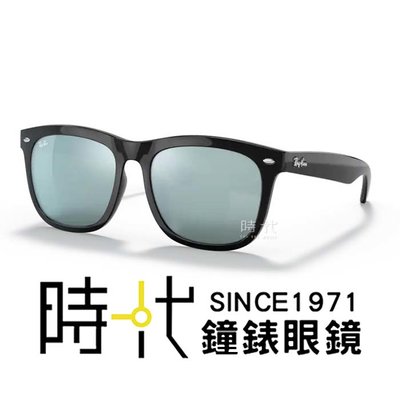 【RayBan】雷朋 亞洲版墨鏡 RB4260D 601/30 57mm 方框墨鏡 膠框太陽眼鏡 黑框/白水銀鏡片