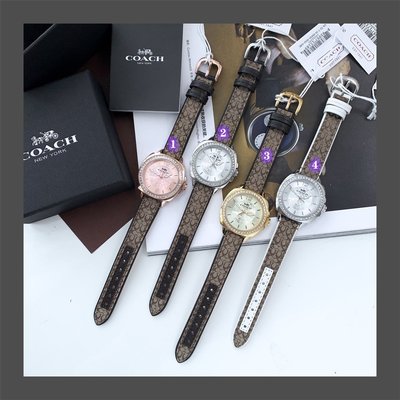 DanDan代購 美國正品 COACH 新款 經典爆款 時尚帆布錶帶手錶 潮流貴氣石英女錶 優惠特價款