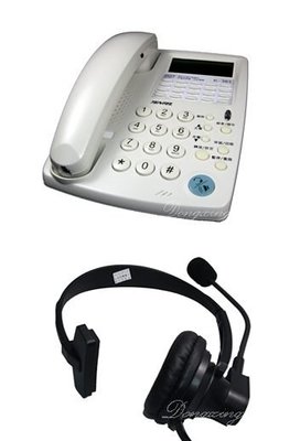 【通訊達人】TENTEL 國洋 K-361耳機型來電顯示電話機+耳機_20組速撥鍵_另售KX-TS880/K-302H