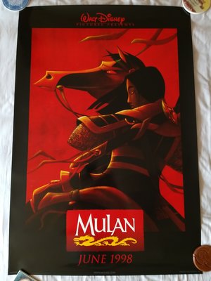 1998迪士尼花木蘭 原版電影海報(預告版 美版雙面)Disney Mulan Original movieposter