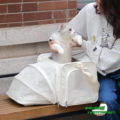 【熱賣精選】貓包可拓展貓包外出便攜貓咪攜帶出行大容量兩只貓咪絕育打針車載裝貓