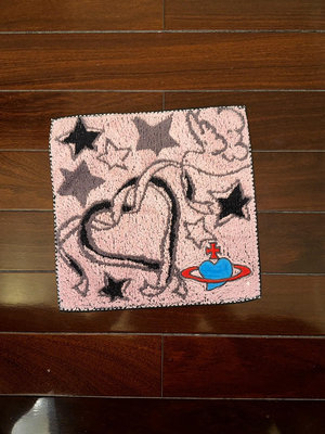 Vivienne Westwood西太后黑粉拼色愛心小毛巾