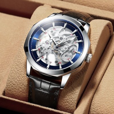 熱銷 手錶腕錶瑞士艾浪手錶男士全自動全鏤空機械錶2020新款男錶防水日式 可開發票