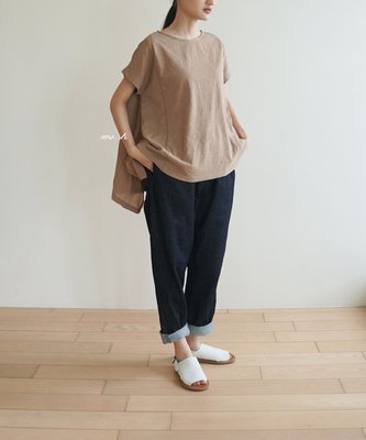 MH選物室 DAYS 日本製 天竺棉 下擺 寬鬆 傘擺 不挑身型 短袖 素色 圓領 短T T恤 棉T