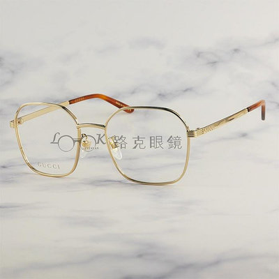 GUCCI 光學眼鏡  金色 金屬鏡框 GG0946OA 002