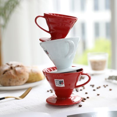 【熱銷精選】HARIO日本進口V60陶瓷濾杯手沖咖啡滴濾式濾紙過濾杯配量勺VDC