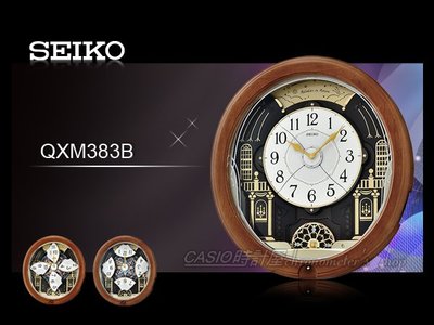 SEIKO 精工掛鐘 時計屋 QXM383B 夢幻音樂掛鐘 施華洛世奇元素 燈光感應 音量控制音樂展示 44公分
