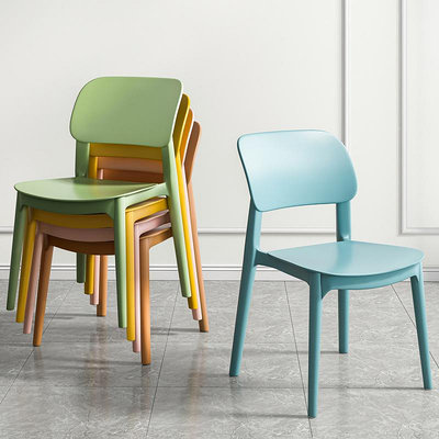 北歐塑料椅子加厚家用凳子餐廳餐桌椅簡約書桌學習現代靠背椅板凳