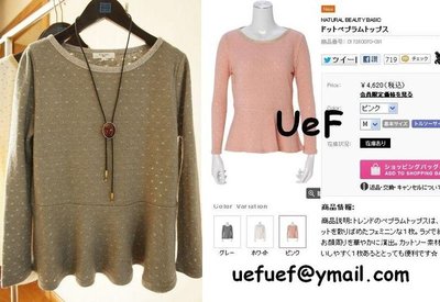 ☆UeF☆日本正品NATURAL BEAUTY BASIC高質感專櫃品金絲針織衫