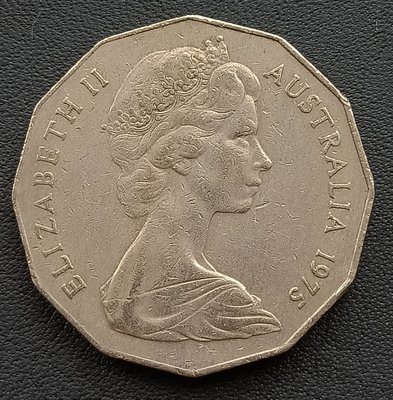 澳大利亞   1975年   伊莉沙白ニ世   50分   鎳幣    2226